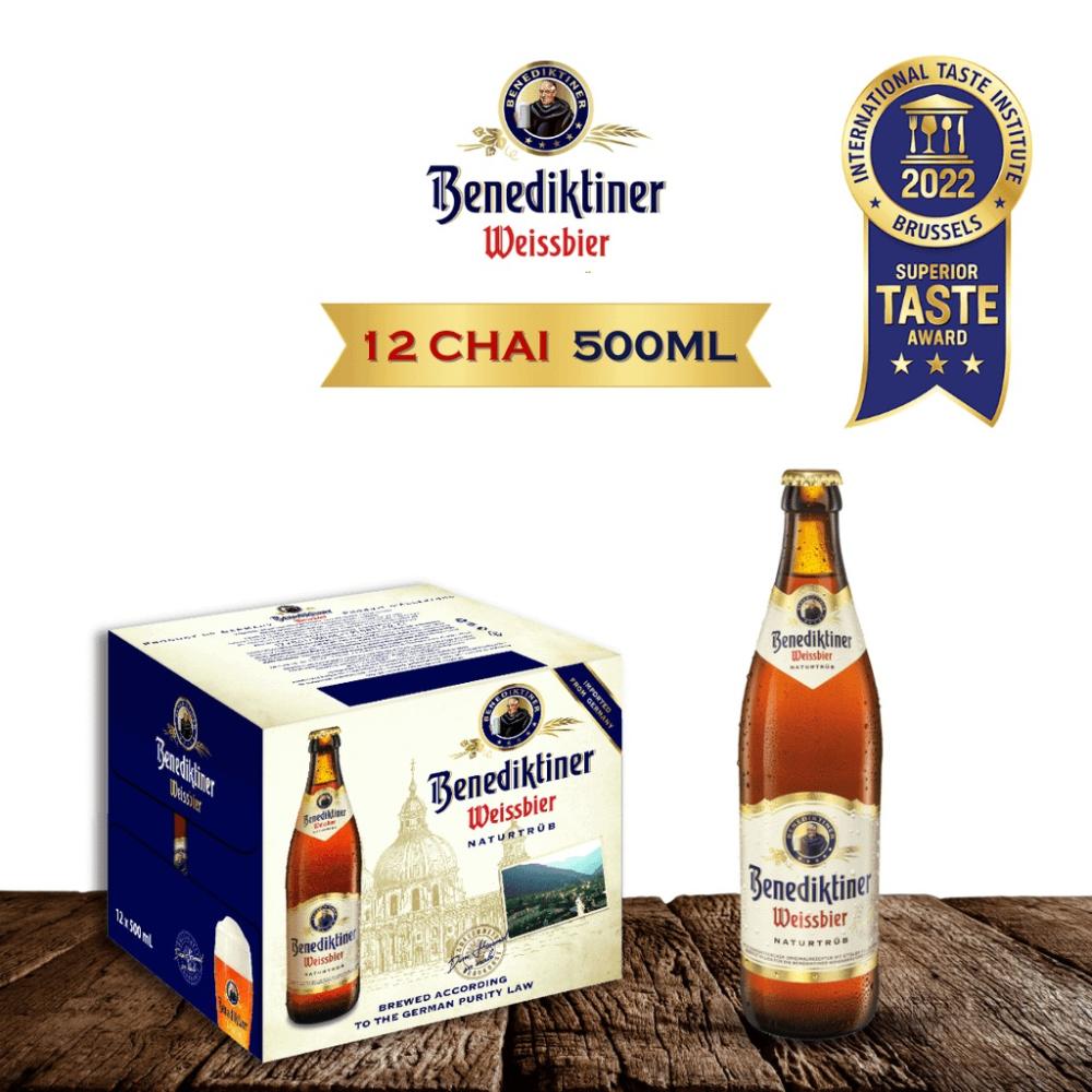Bia Benediktiner Naturtrub -thùng 12 chai 500ml