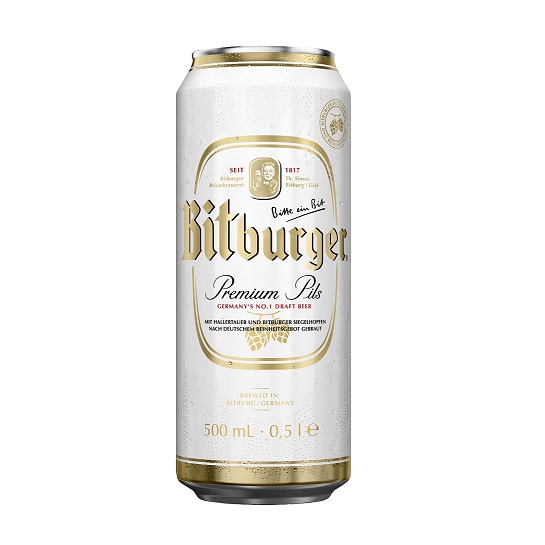 Bia Bitburger Premium Pils 4.8% – Thùng 24 lon 500ml